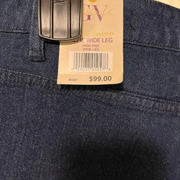 Gloria Vanderbilt Denim High Rise Alfie Wide Leg Jeans Size 6 - Picture 9 of 13